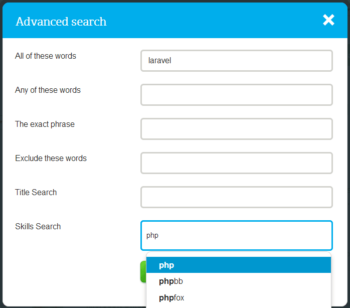 oDesk - Advanced Search